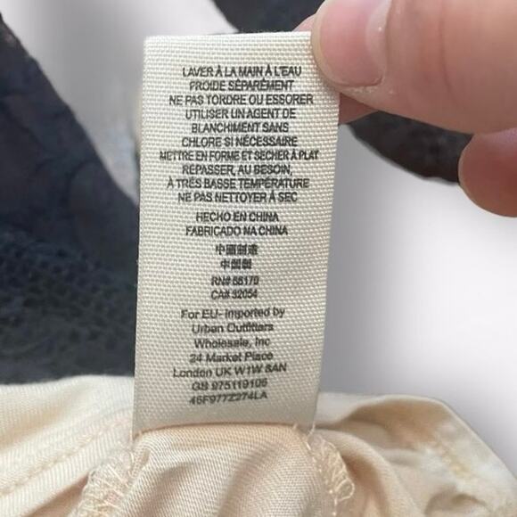 Free People Lacey Affair Lace Cutout Small Black Mini Dress Size S - Picture 7 of 8